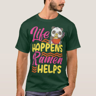 生きてくるラーメン救済かわいいパンダデザイン800 Tシャツ