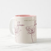 生きてはいけない、開花 ツートーンマグカップ (正面左)