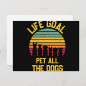 生きてゴールを愛する犬好きおもしろいの ポストカード (正面/裏面)