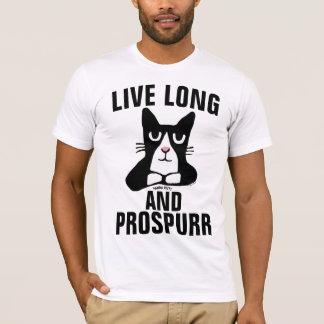 生きて元気なパンダ猫Tシャツ Tシャツ