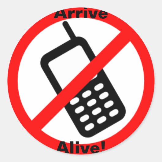 生きて到着！大きい丸いシール ラウンドシール (正面)