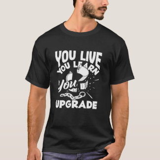 生きて学んでアップグレード 離婚 Tシャツ