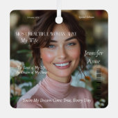 生きて最も美しい女性 メタルオーナメント (正面)