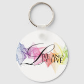 生きて生きる知恵引用文タイポグラフィ キーホルダー (正面)