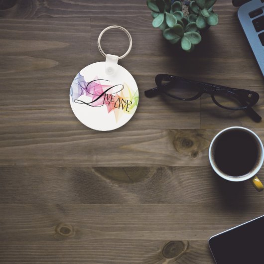 生きて生きる知恵引用文タイポグラフィ キーホルダー