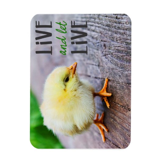 「生きて生きる」ビーガン マグネット (縦)