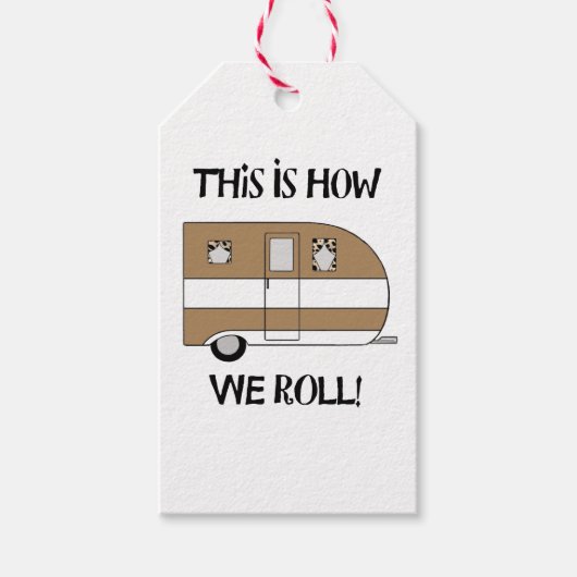 生きて笑いキャンプと魚 ギフトタグ (正面)