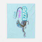 生きて笑うトカゲ フリースブランケット (正面)