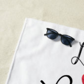 生きて笑うブルドッグを愛フランスのする ビーチタオル (インサイチュ)