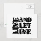 「生きて、させて」12ステップ回復プログラムの名言ポスター ポストカード (正面/裏面)