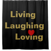 生きて、笑って、愛するシャワーカーテン シャワーカーテン (正面)