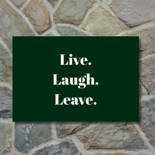 「生きなさい。笑え。離れ」 反社会的を内向きにおもしろいする ドアマット