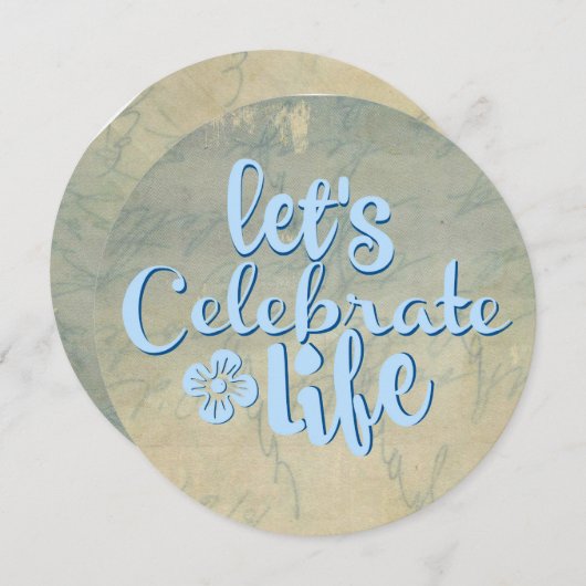 生きよ祝う 招待状 (正面/裏面)