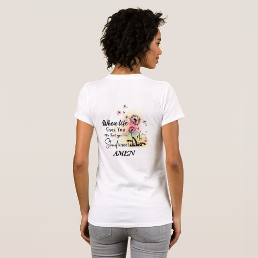 生きること与えは自分よりも多い。クネール Tシャツ (裏面フル)