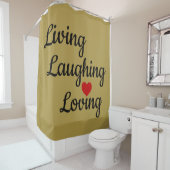 生きること,笑うこと,愛すること シャワーカーテン (インサイチュ)