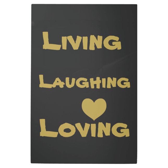 生きること，笑うこと，愛すること メタルプリント (正面)