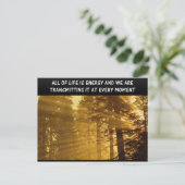 生きるすべてはエネルギースピリチュアル形而上学引用文 ポストカード (スタンド正面)