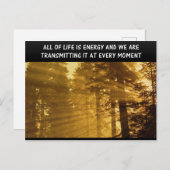 生きるすべてはエネルギースピリチュアル形而上学引用文 ポストカード (正面/裏面)