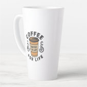 生きるためのコーヒー – コーヒーへの愛情を誇示 カフェラテマグ (左アングル)