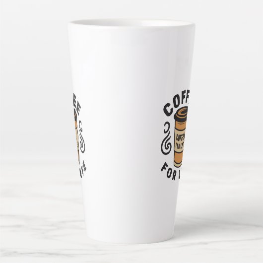 生きるためのコーヒー – コーヒーへの愛情を誇示 カフェラテマグ (正面)