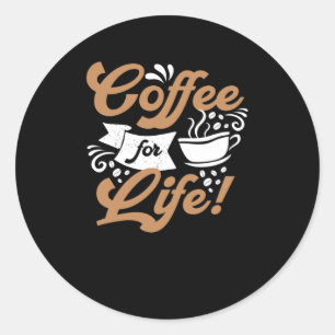 生きるためのコーヒー コーヒーデザイン ラウンドシール