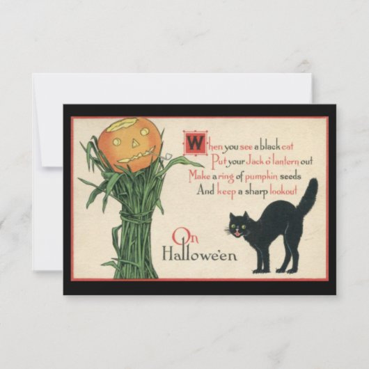 生きるのはたった一人の命ハロウィーンヴィンテージ 招待状 (正面)