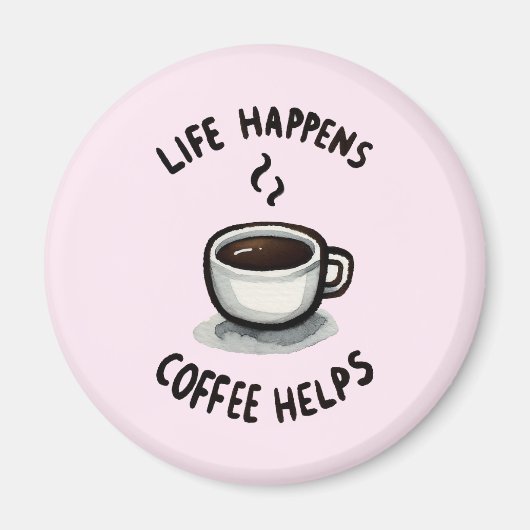 生きるコーヒー救済 – コーヒー愛好家 マグネット (正面)