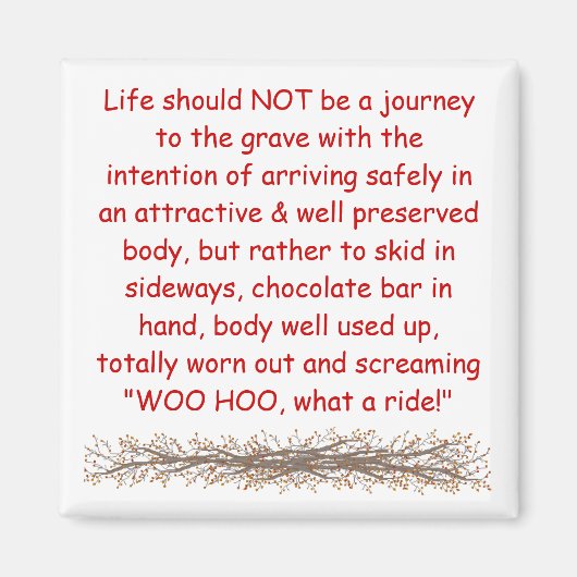 生きるモットー マグネット (正面)