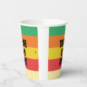 生きる事は戦う – レトロストライプ感動的 紙コップ (左)