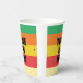 生きる事は戦う – レトロストライプ感動的 紙コップ (右)