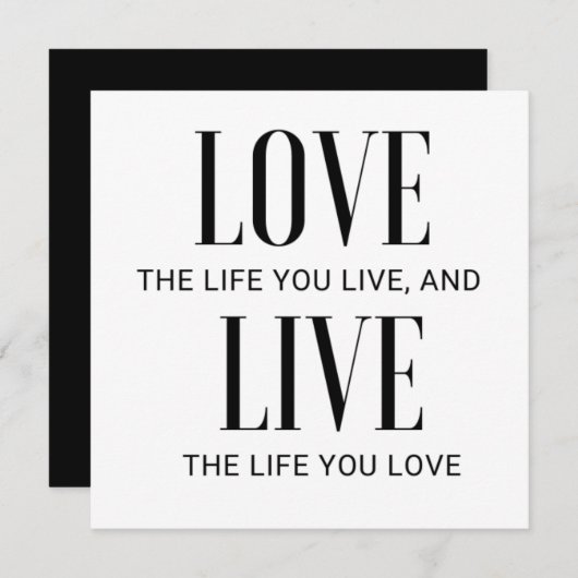 生きる人生を愛し、愛する人生を生きる 招待状 (正面/裏面)