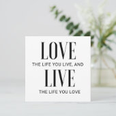 生きる人生を愛し、愛する人生を生きる 招待状 (スタンド正面)