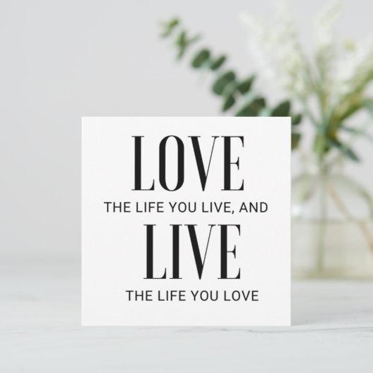 生きる人生を愛し、愛する人生を生きる 招待状 (スタンド正面)