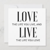 生きる人生を愛し、愛する人生を生きる 招待状 (正面)