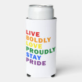 生きる大胆な愛誇らしげに滞在プライドドリンククール スリム缶クーラー (Seltzer正面)