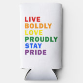 生きる大胆な愛誇らしげに滞在プライドドリンククール スリム缶クーラー (正面)