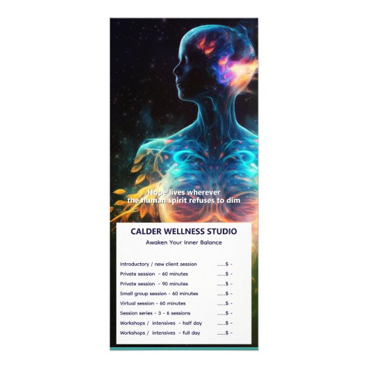 生きる希望｜精神エネルギー ラックカード (正面)