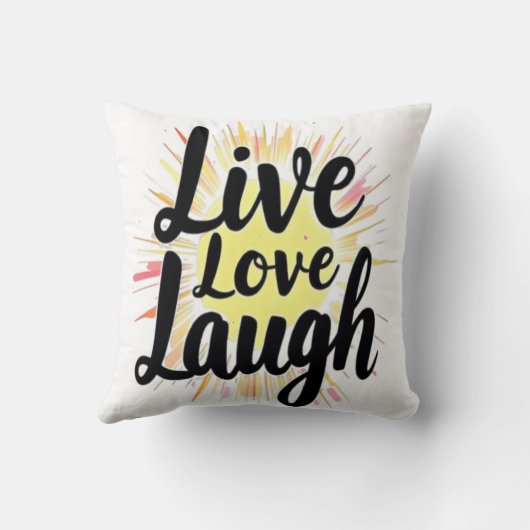 生きる愛の笑いやる気を起こさせるパン クッション (裏面)