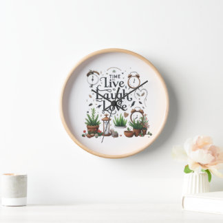 生きる時間，笑う，愛 壁時計