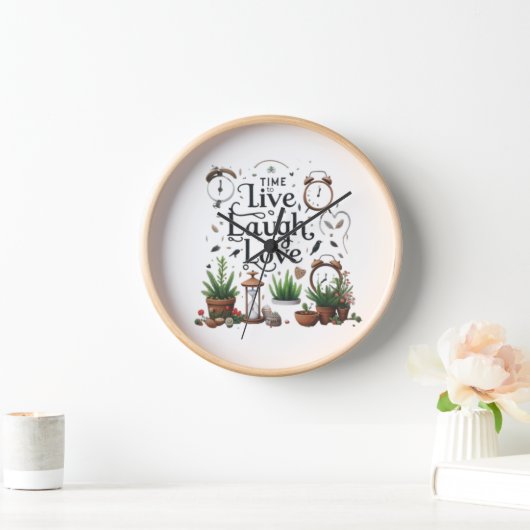 生きる時間，笑う，愛 壁時計 (ホーム)