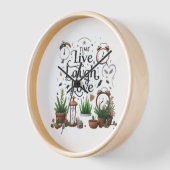 生きる時間，笑う，愛 壁時計 (傾斜)