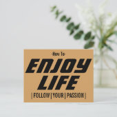 生きる楽しむ方法 ポストカード (スタンド正面)