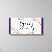 生きる歌詞 キャンバスプリント (正面)