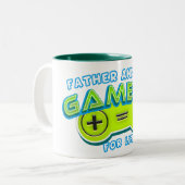 生きる父と子のゲーマー ツートーンマグカップ (正面左)