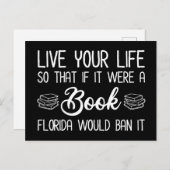 生きる生もし活だからフロリダはそれを禁止する本だった ポストカード (正面/裏面)