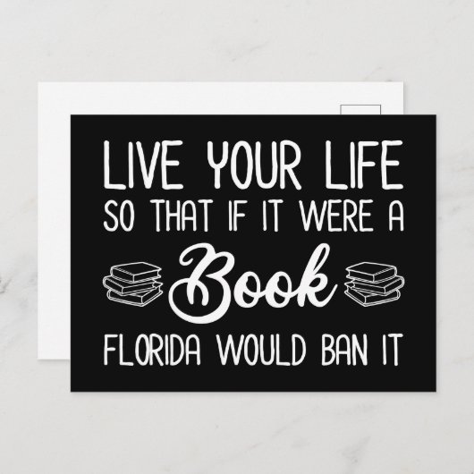 生きる生もし活だからフロリダはそれを禁止する本だった ポストカード (正面/裏面)