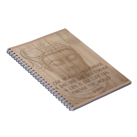 生きる瞬間に仏像仏教ことわざ ノートブック (右側)