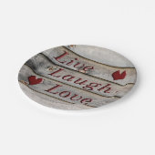 生きる笑い愛を納屋の横に ペーパープレート (アングル)