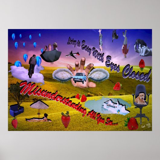 生きる簡単は目を閉じた… ポスター (正面)