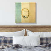 「生きる自由か死ぬ」というモットーのトリコロール キャンバスプリント (インサイチュ (寝室))